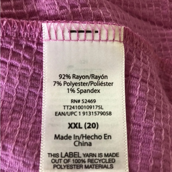 TIME and TRU Womens Sleeveless Semi Lose Top Size XXL 20 Pink New - Picture 6 of 7